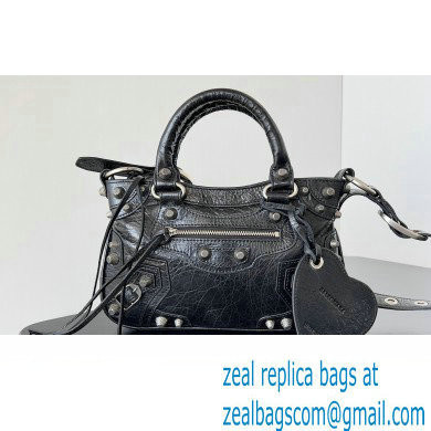 Balenciaga Neo Cagole Small Tote Bag in Arena calfskin Black 2023 - Click Image to Close