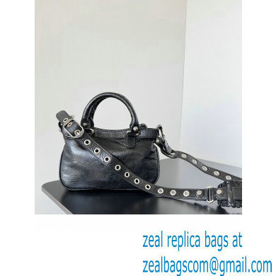 Balenciaga Neo Cagole Small Tote Bag in Arena calfskin Black 2023 - Click Image to Close