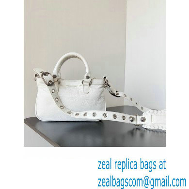 Balenciaga Neo Cagole Small Tote Bag in Arena calfskin White 2023 - Click Image to Close