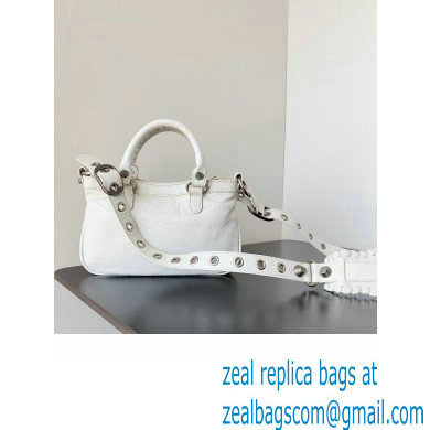 Balenciaga Neo Cagole Small Tote Bag in Arena calfskin White 2023