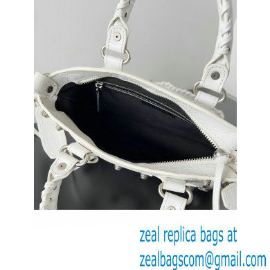 Balenciaga Neo Cagole Small Tote Bag in Arena calfskin White 2023 - Click Image to Close
