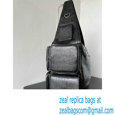 Balenciaga Superbusy Large Sling Bag in Arena calfskin Black 2023