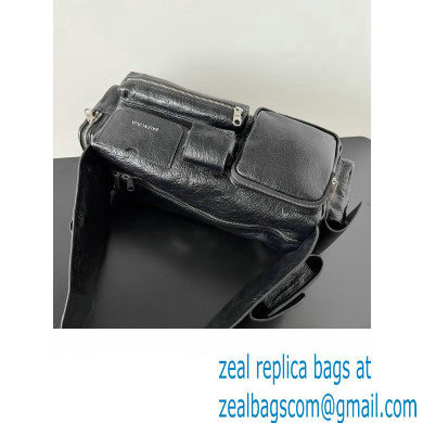 Balenciaga Superbusy Small Sling Bag in Arena calfskin Black 2023