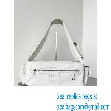 Balenciaga Superbusy Small Sling Bag in Arena calfskin White 2023