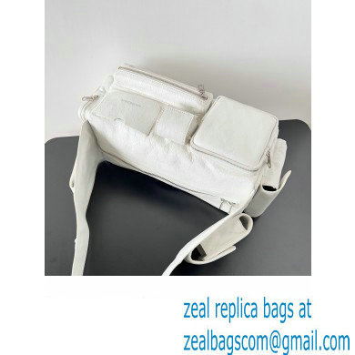 Balenciaga Superbusy Small Sling Bag in Arena calfskin White 2023