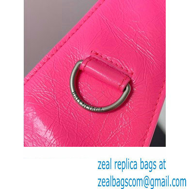 Balenciaga Superbusy XS Sling Bag in Arena calfskin Bright Pink 2023 - Click Image to Close