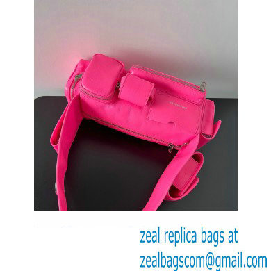 Balenciaga Superbusy XS Sling Bag in Arena calfskin Bright Pink 2023 - Click Image to Close