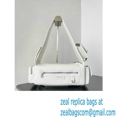 Balenciaga Superbusy XS Sling Bag in Arena calfskin White 2023 - Click Image to Close