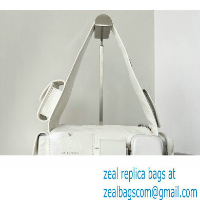 Balenciaga Superbusy XS Sling Bag in Arena calfskin White 2023 - Click Image to Close