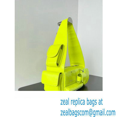 Balenciaga Superbusy XS Sling Bag in Arena calfskin neon yellow 2023 - Click Image to Close