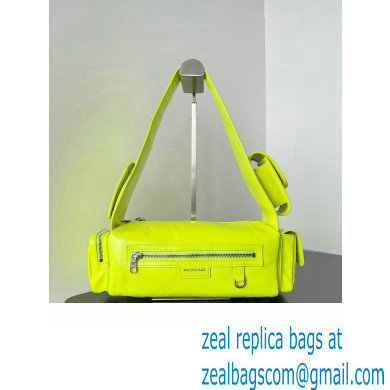 Balenciaga Superbusy XS Sling Bag in Arena calfskin neon yellow 2023