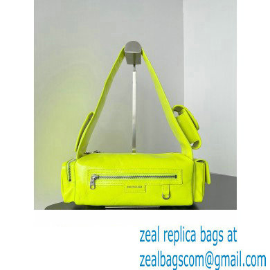 Balenciaga Superbusy XS Sling Bag in Arena calfskin neon yellow 2023 - Click Image to Close