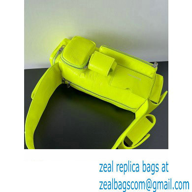 Balenciaga Superbusy XS Sling Bag in Arena calfskin neon yellow 2023 - Click Image to Close