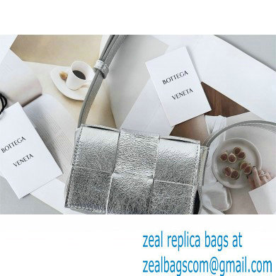 Bottega Veneta Candy Cassette Intreccio Lambskin Mini Bag silver 2022
