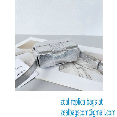 Bottega Veneta Candy Cassette Intreccio Lambskin Mini Bag silver 2022