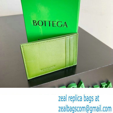 Bottega Veneta Cassette Intreccio leather Credit Card Case Green 2024