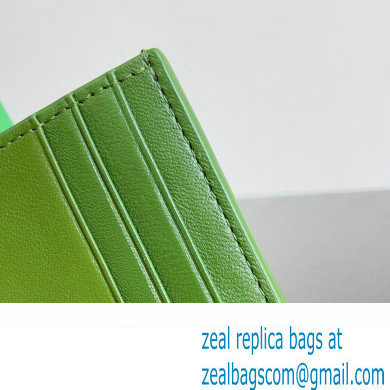 Bottega Veneta Cassette Intreccio leather Credit Card Case Green 2024 - Click Image to Close