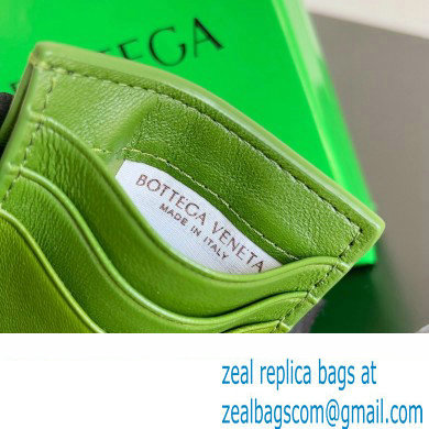 Bottega Veneta Cassette Intreccio leather Credit Card Case Green 2024