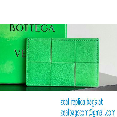 Bottega Veneta Cassette Intreccio leather Credit Card Case PARAKEET 2024 - Click Image to Close