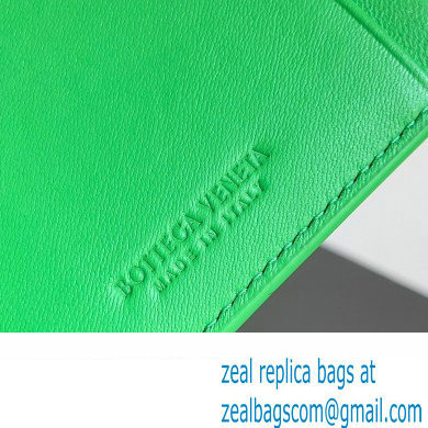Bottega Veneta Cassette Intreccio leather Credit Card Case PARAKEET 2024 - Click Image to Close