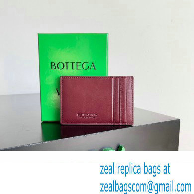 Bottega Veneta Cassette Intreccio leather Credit Card Case Red 2024