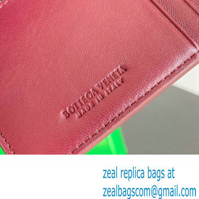 Bottega Veneta Cassette Intreccio leather Credit Card Case Red 2024 - Click Image to Close