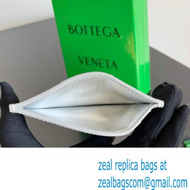 Bottega Veneta Cassette Intreccio leather Credit Card Case Silver 2024