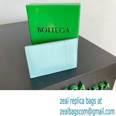 Bottega Veneta Cassette Intreccio leather Credit Card Case TEAL WASHED 2024 - Click Image to Close