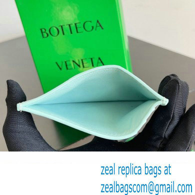 Bottega Veneta Cassette Intreccio leather Credit Card Case TEAL WASHED 2024