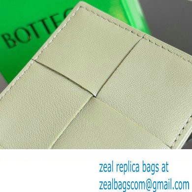 Bottega Veneta Cassette Intreccio leather Credit Card Case TRAVERTINE 2024