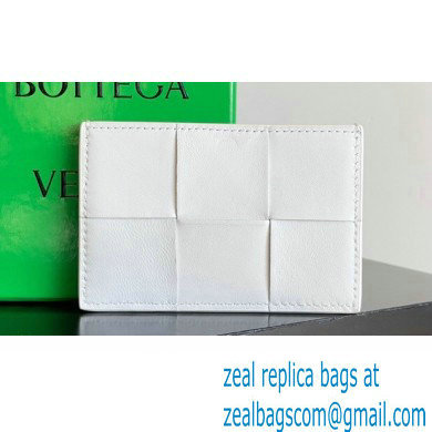 Bottega Veneta Cassette Intreccio leather Credit Card Case White 2024