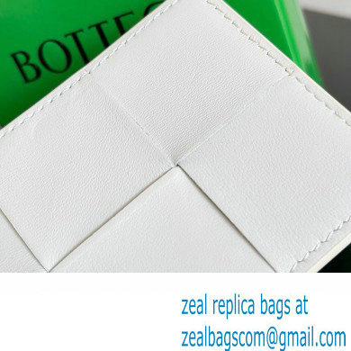 Bottega Veneta Cassette Intreccio leather Credit Card Case White 2024