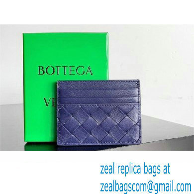 Bottega Veneta Intrecciato Credit Card Case royal blue 2024 - Click Image to Close