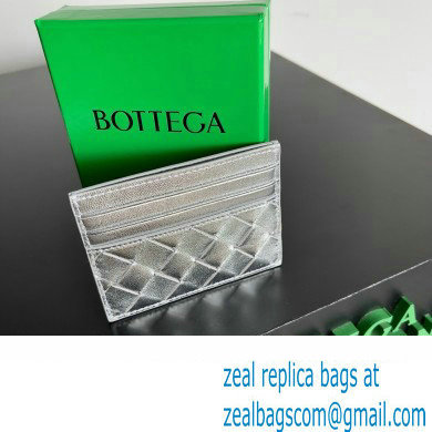 Bottega Veneta Intrecciato Credit Card Case silver 2024