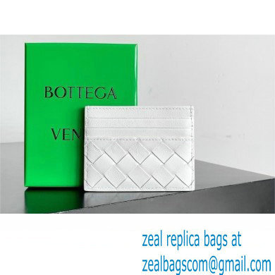 Bottega Veneta Intrecciato Credit Card Case white 2024 - Click Image to Close