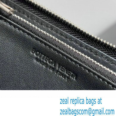 Bottega Veneta Intrecciato Zip Around Wallet Black 2023