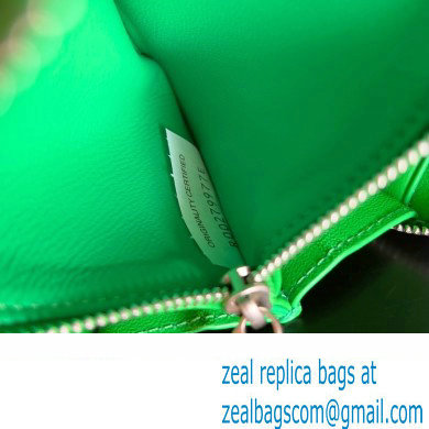 Bottega Veneta Intrecciato Zip Around Wallet Black/Green 2023 - Click Image to Close