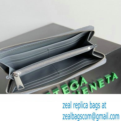 Bottega Veneta Intrecciato Zip Around Wallet Light Gray 2023 - Click Image to Close