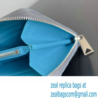 Bottega Veneta Intrecciato Zip Around Wallet Light Gray/Blue 2023