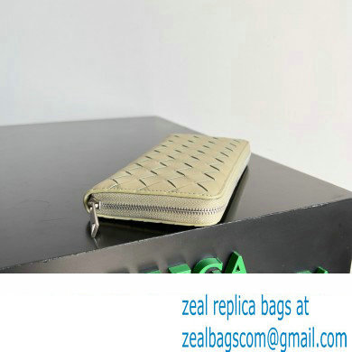 Bottega Veneta Intrecciato Zip Around Wallet Taupe 2023