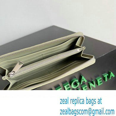 Bottega Veneta Intrecciato Zip Around Wallet Taupe 2023
