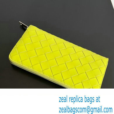 Bottega Veneta Intrecciato Zip Around Wallet Yellow 2023