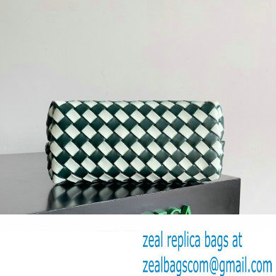 Bottega Veneta Intrecciato leather Small Andiamo top handle Bag Emerald green / Glacier 2024