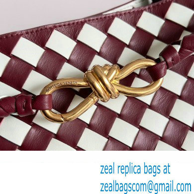 Bottega Veneta Intrecciato leather medium Andiamo top handle Bag barolo / Glacier 2024