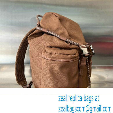 Bottega Veneta Jacquard fabric Rucksack backpack bag 718085 Brown 2023 - Click Image to Close