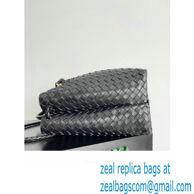 Bottega Veneta Large Andiamo Top Handle Bag in Intrecciato Leather 743575 Black 2023