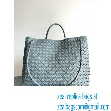 Bottega Veneta Large Andiamo Top Handle Bag in Intrecciato Leather 743575 navy blue 2023