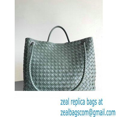 Bottega Veneta Large Andiamo Top Handle Bag in Intrecciato Leather 743575 slate 2023