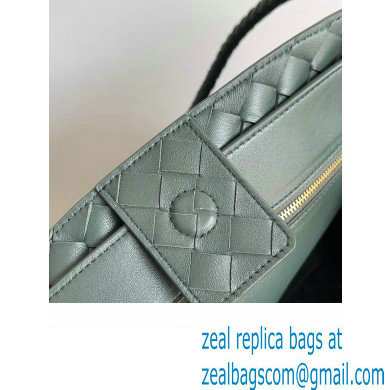 Bottega Veneta Large Andiamo Top Handle Bag in Intrecciato Leather 743575 slate 2023 - Click Image to Close