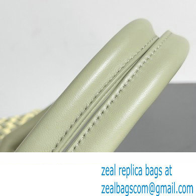 Bottega Veneta Large Cabat padded Intreccio leather and canvas tote bag Green 2023 - Click Image to Close
